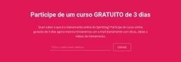Web Design Gratuito Para Participe De Um Curso Gratuito De 3 Dias