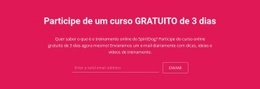 Participe De Um Curso Gratuito De 3 Dias - Modelo Gratuito