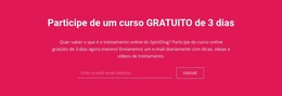 Participe De Um Curso Gratuito De 3 Dias - Modelo De Página De Destino