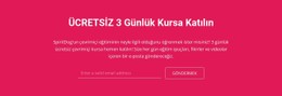 3 Günlük Ücretsiz Kursa Katılın Premium CSS Şablonu