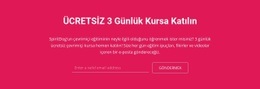 3 Günlük Ücretsiz Kursa Katılın - Ücretsiz Şablon