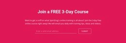 Join A Free 3-Day Course - Homepage Design