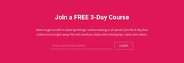 Exclusive Landing Page For Join A Free 3-Day Course