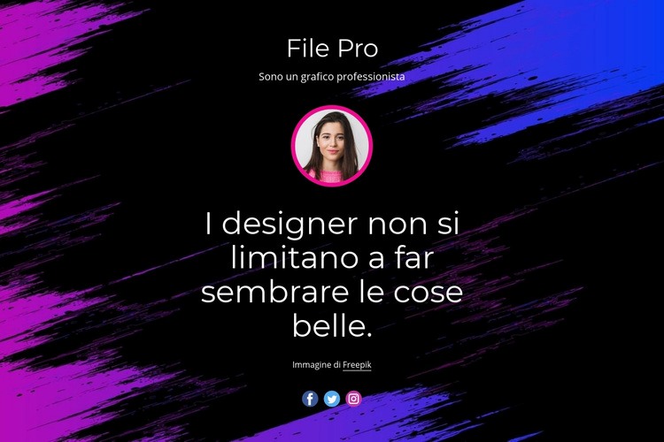 Progettazione di siti Web professionali Modelli di Website Builder