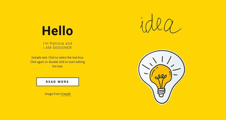 Freelance web designer One Page Template