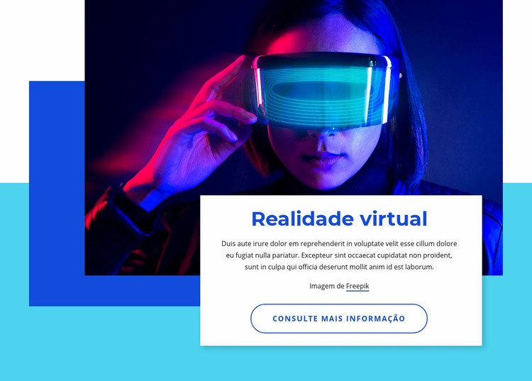 Realidade virtual 2021 Maquete do site