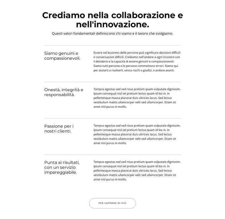 Intestazioni e testi in ripetitore di griglia Costruttore di siti web HTML