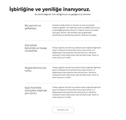 Kılavuz Tekrarlayıcıdaki Başlıklar Ve Metinler - Yaratıcı Çok Amaçlı WordPress Teması