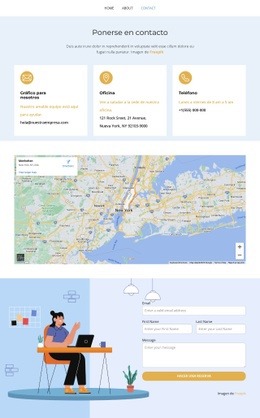 Detalles Sobre La Oficina: Maqueta De Sitio Web Moderno