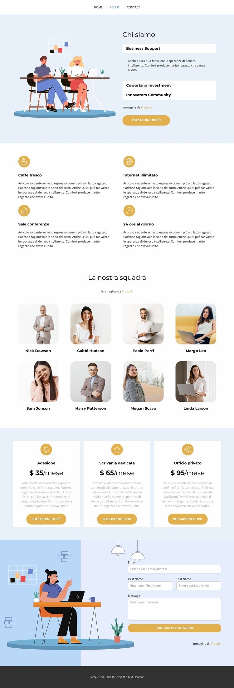 Dettagli sul principale Mockup del sito web