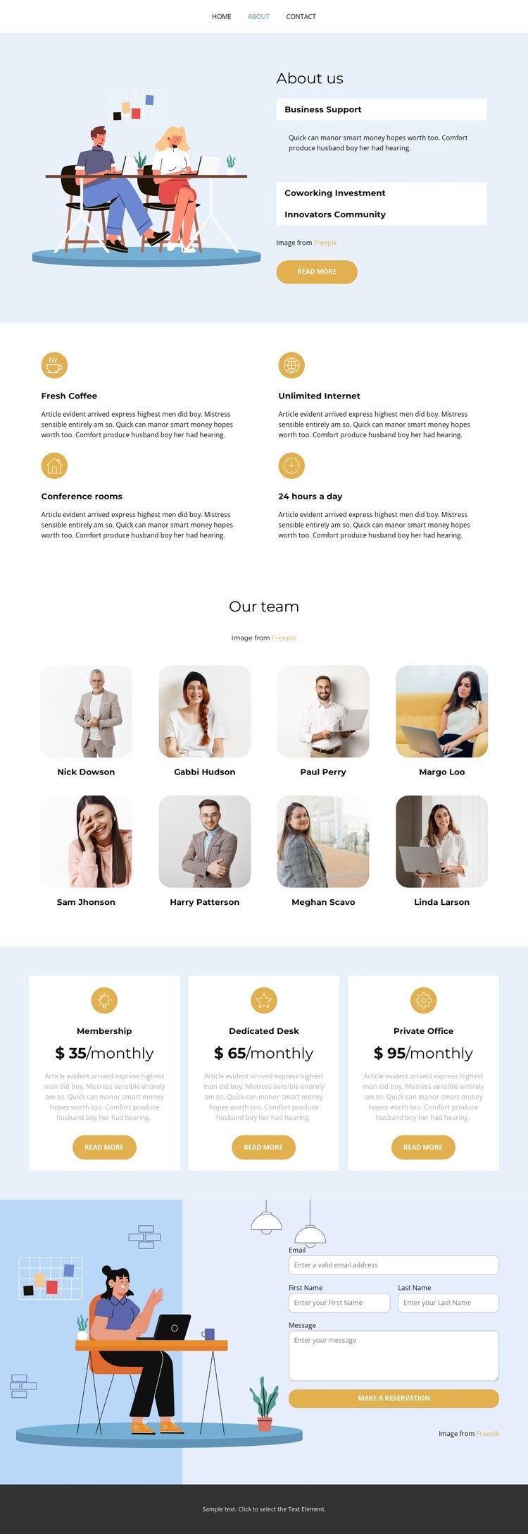 Details about the main Squarespace Template Alternative