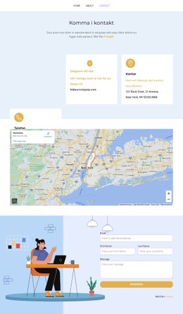 Webbplatsmall För Detaljer Om Kontoret