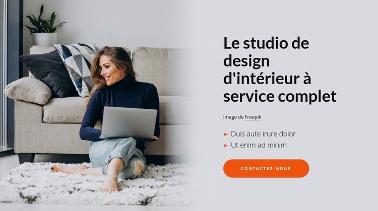 Nous créons un design d'intérieur exclusif et personnalisé Créateur de site Web HTML