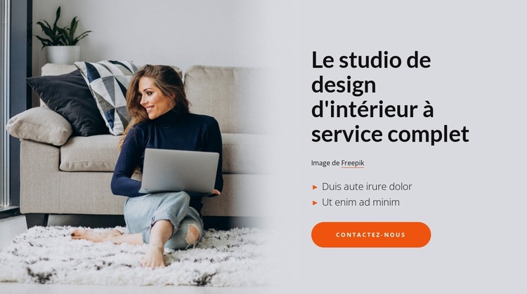 Nous créons un design d'intérieur exclusif et personnalisé Modèle de site Web