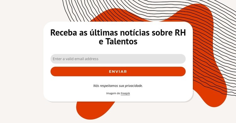 Receba as últimas notícias Construtor de sites HTML