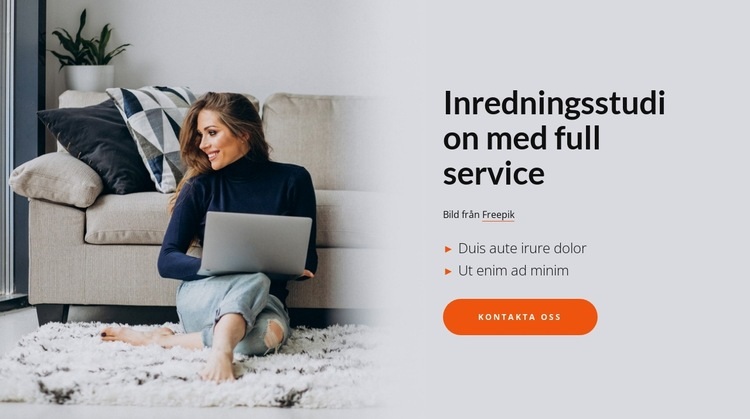 Vi skapar exklusiv och skräddarsydd inredning Hemsidedesign