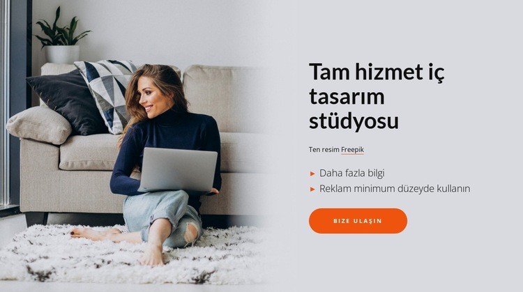 Özel ve özelleştirilmiş iç tasarım yaratıyoruz Şablon