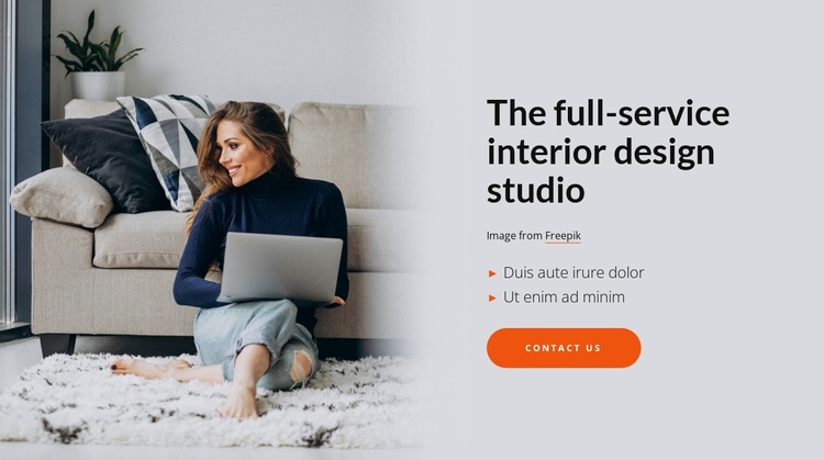 We create exclusive and customized interior design Landing Page