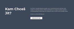 Napište, Kam Chcete Jít – Šablona Pro Tvorbu Webových Stránek
