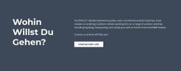 Text Wohin Möchten Sie Gehen? – Kostenlose HTML5-Vorlage