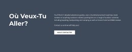 Texte Où Voulez-Vous Aller Modèle HTML CSS Réactif