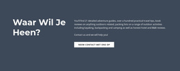 Tekst Waar Wil Je Heen? - Functionaliteit WordPress-Thema