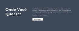 Texto Para Onde Você Quer Ir Modelo HTML CSS Responsivo