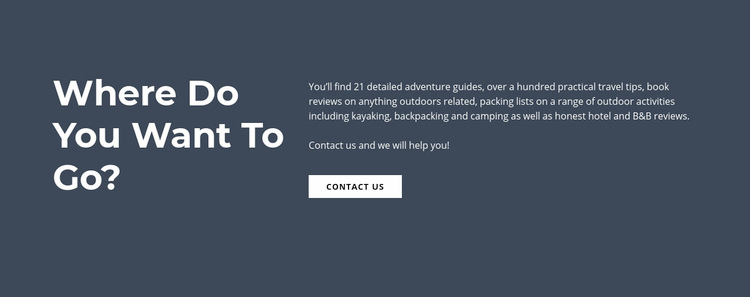 Text Where Do You Want to Go Squarespace Template Alternative