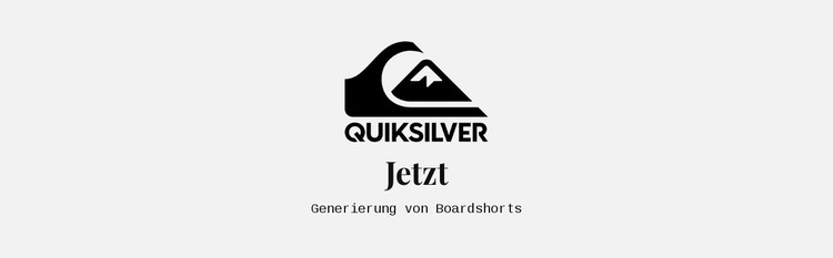 Logo, Überschrift und Text Website design