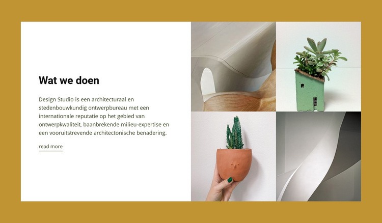 We bouwen hoogwaardige interieurs Website mockup