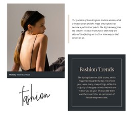 Clothing Trends Landing Page Template