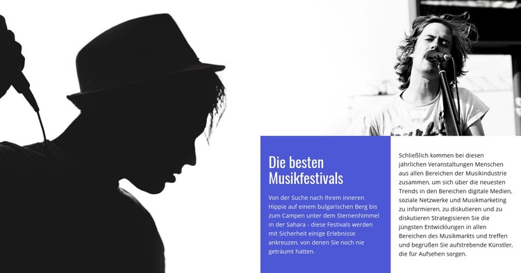 Die besten Musikfestivals CSS-Vorlage