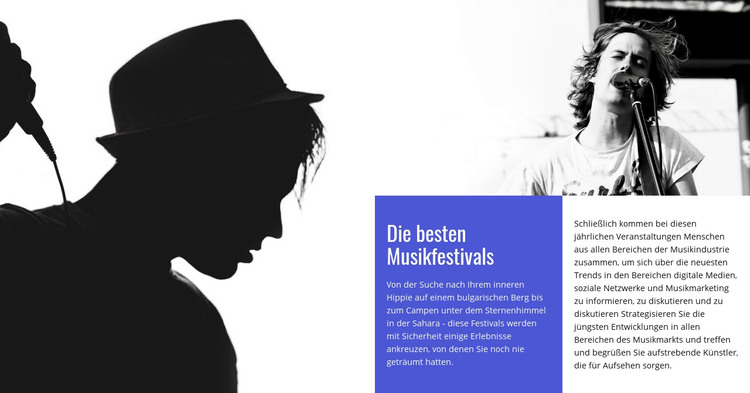 Die besten Musikfestivals HTML-Vorlage