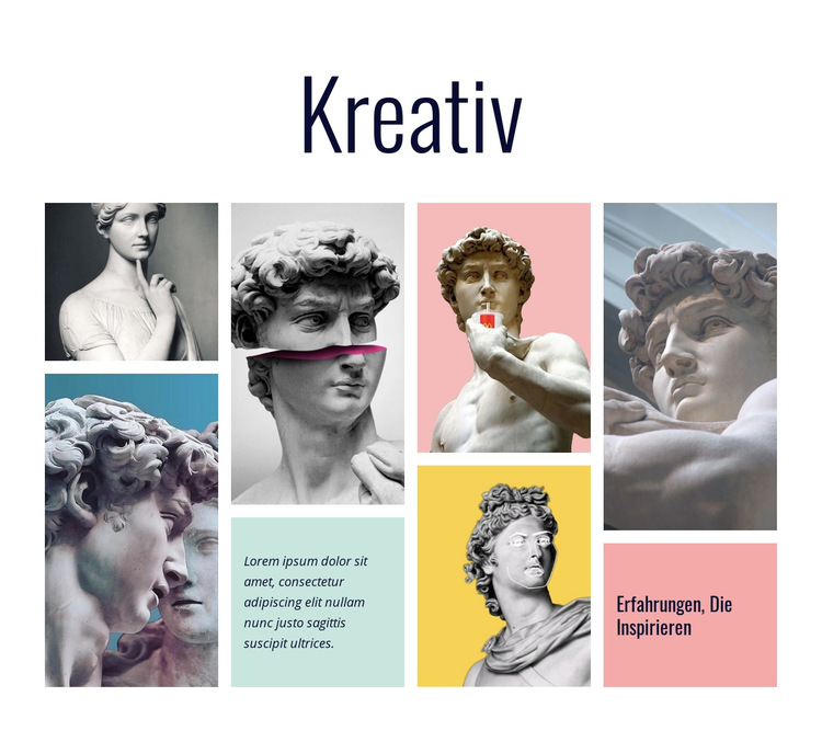 Kreativer Designprozess Website-Vorlage