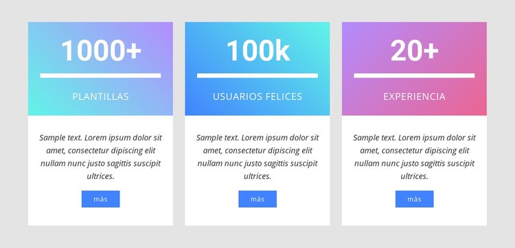 Contadores de números con degradado Diseño de páginas web