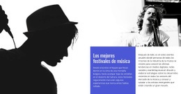 Los Mejores Festivales De Música - Plantilla De Sitio Web Personal
