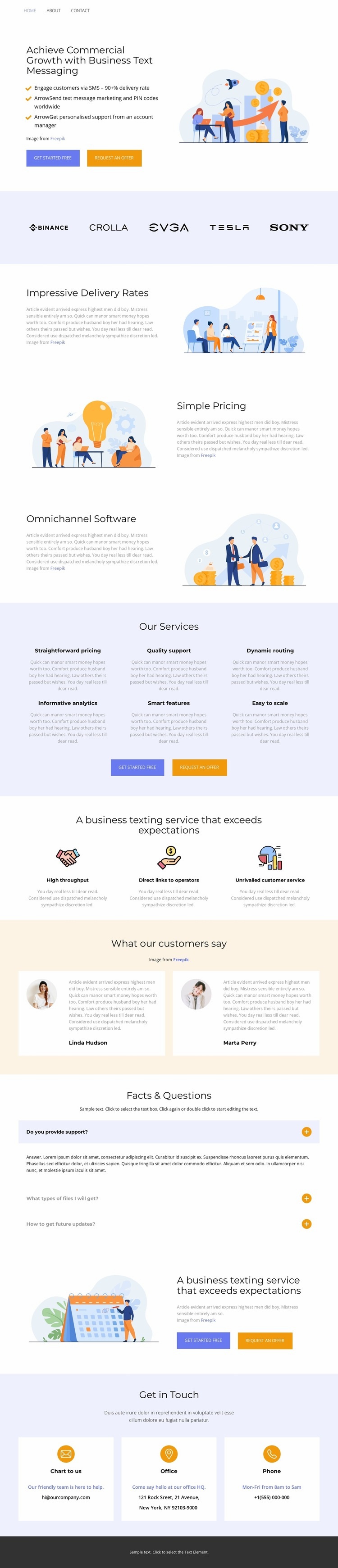 Reliability & Quality Homepage Design