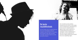 De Beste Muziekfestivals Website Met Één Pagina