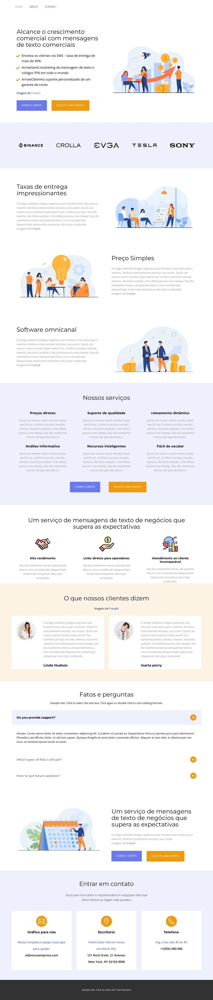 Confiabilidade e Qualidade Design do site