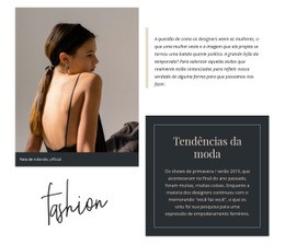 Tendências De Roupas - Modelos De Design De Site