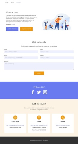170 Contact Page Templates | Nicepage