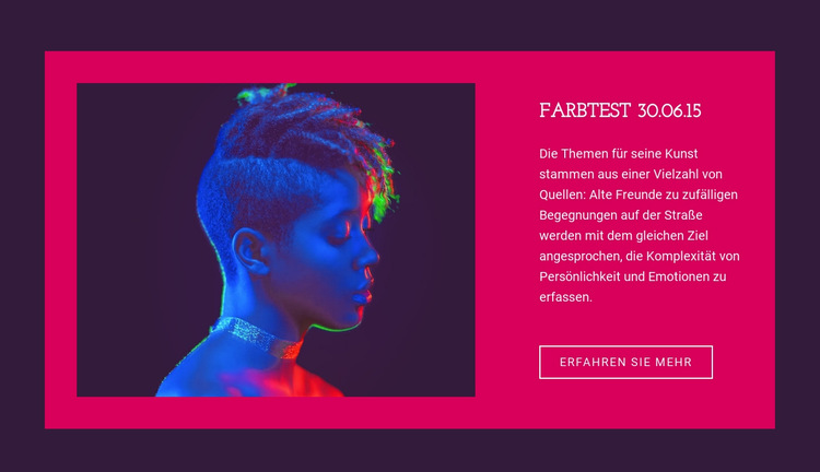 Farbtest Website-Vorlage