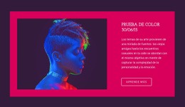 La Página De Destino Más Creativa Para Prueba De Color