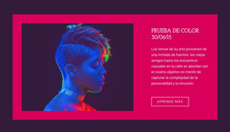 Prueba De Color: Plantilla De Sitio Web HTML