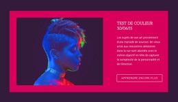 Test De Couleur - Modèle HTML5 Moderne