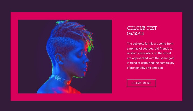 Colour test Html Code Example