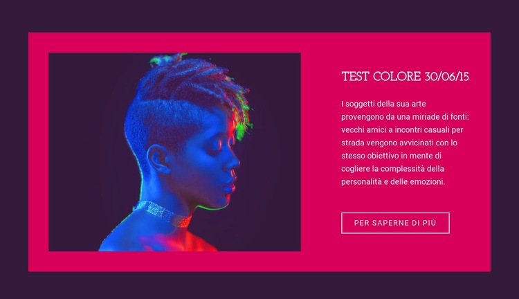 Prova del colore Costruttore di siti web HTML