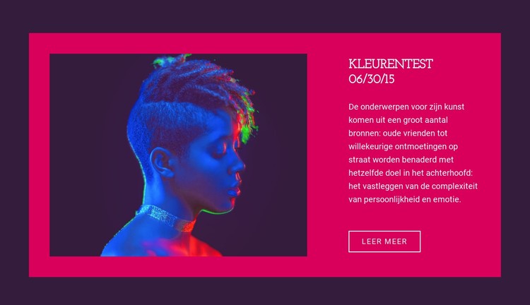 Kleurentest CSS-sjabloon