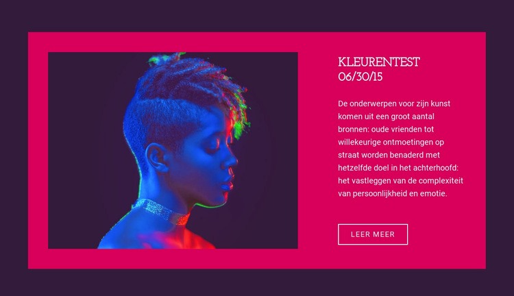Kleurentest Website ontwerp