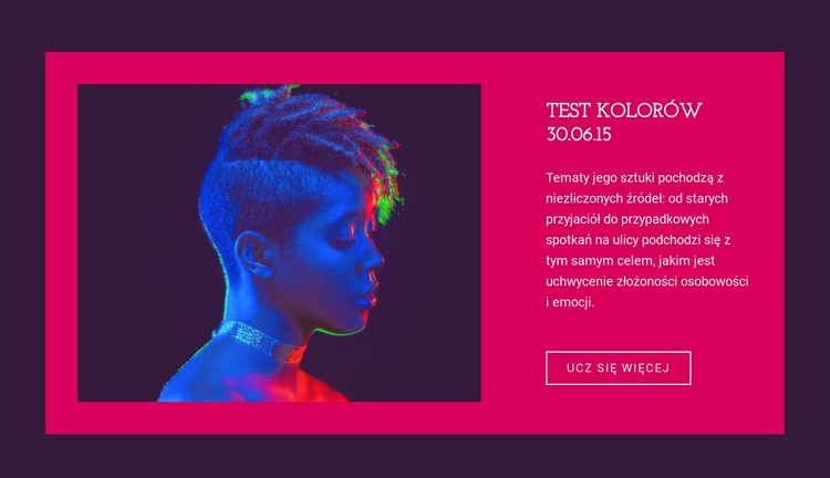 Test koloru Makieta strony internetowej